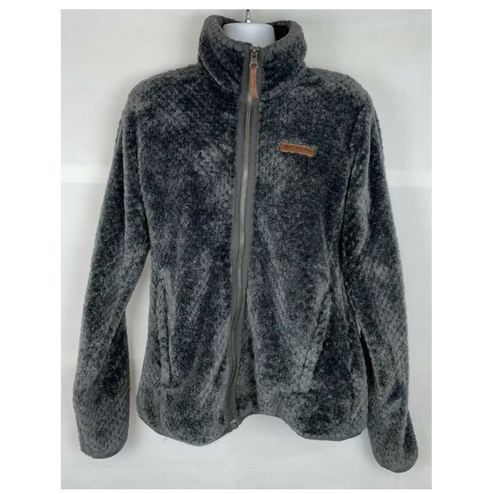 Columbia Womens Grey Long Sleeve Zip Up Fleece Jacket Size S